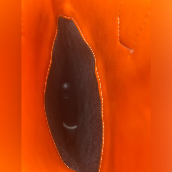 Knee High Faux Leather Tassel Fringe Pointed Toe Cowboy Boots- Orange Size 38 - Picture 13 of 16